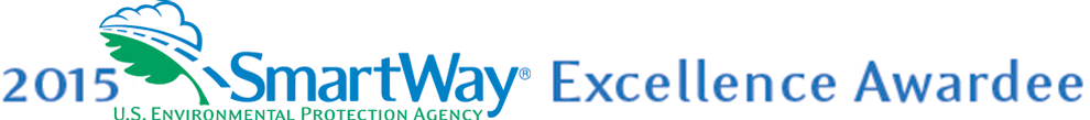 2015 SmartWay Excellence Awardee logo, EPA recognition for environmental performance in transportation.